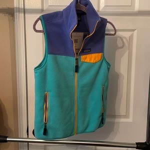 Patagonia lightweight synchilla snap-t vest. Turquoise XS